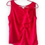 Michael‎ Michael Kors Red Sleeveless Shell Top Ruffle Detail Size 12 Valentines Red Photo 0