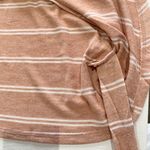 Lumière New Tie Back Ruffle Hem Short Sleeve Top Striped Knit Amber Photo 14