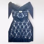 Free People Lacey Affair Lace Cutout Small Black Mini Dress Size S Photo 3