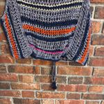 Free People  womens Step Outside crochet striped cropped sweater gray S Photo 1