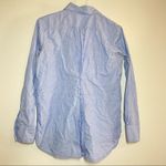 CAbi Pin Tuck Button Up Chambray Pleated Bib Collared Long Sleeve Blue Small Photo 3