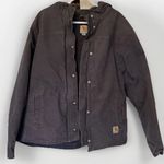 Carhartt Sandstone Berkley Jacket XL Sherpa Cotton Blue Worn Rugged Barn Coat Photo 0