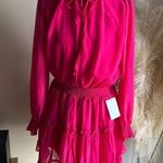 Nordstrom NWT Pink Long Sleeve Tiered Mini Dress Photo 0