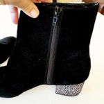 LOGO By Lori Goldstein LOGO Lori Goldstein Polly Black Suede Grommet Boot Size‎ 8.5 Funky Art to Wear Photo 5