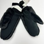 Nike Women's Cold Weather Winter Logo Black & White Faux Fur Mittens Sz XS Photo 7