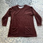 White Stag Vintage  Velvet Corduroy Long Sleeve Top Brown Medium Photo 0
