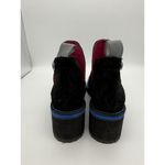 Chanii B Zippette Ankle Boots Womens 36 (5.5 US) Black Sparkle Floral Suede Photo 3