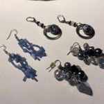 Lot Of 3 Beaded Costume Earrings Pierced Bead Dangle Photo 4