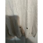 Bisou Bisou Michele Bohbot Cream Ribbed Knit Lace Up V Neck Pullover Top‎ Size M Photo 3