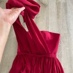 David's Bridal NWOT burgundy Halter Maxi Dress Size S Photo 4