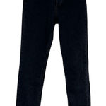 Denim Forum Black The Yoko High Rise Slim Fit Jeans 24 Raw Hem Button Fly Casual Photo 0