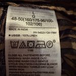 Banana Republic Zebra Print Linen Blouse Women's Large Brown Black Boho Career Photo 12