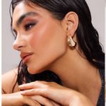 Pretty Little Thing NWT gold curved drop earrings Photo 0