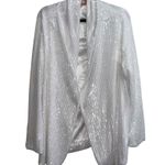 Show Me Your Mumu Oversized Longline Sequin Dance Blazer Jacket White Photo 3