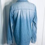 BP  Distressed Denim Ombré Wash Button Up Shirt Women’s Size Small Photo 4
