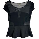 Urban Outfitters Outfitters Silence + Noise Black Mesh Peplum Top Steampunk Whimsy Goth S Photo 4