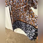 Eloquii  Floral Mixed Print Satin Asymmetric‎ Pleated Plus Size Midi Dress 16 529 Photo 4