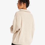 CSB IM Oversized Knit Sweater in Oat Marl Size XS Tan Photo 5