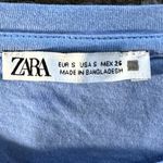 ZARA  Blue Puff Swing Flowy Flounce Shirt Dress Size Small EUC #1770 Photo 3