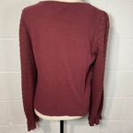 Madewell Burgundy Long Balloon Sleeve Shirt Photo 6