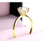 Boutique NEW 2Ct Solitaire Simulated Diamond 14k Gold‎ Plated Sterling Engagement Ring Photo 8
