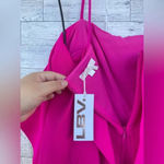 LBV Crepe Pleated Day Dress in fuschia size 6 Pink Photo 11
