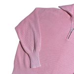 Aerie Heavy Knit Pink Beyond Quarter Zip Sweater Womens XS Photo 2