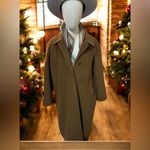 Cinzia Rocca Long Pure Virgin Wool Brown Coat Vintage Made in Italy sz 16 Photo 8
