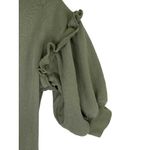 Something Navy  Olive Green Ruffle Sleeve Henley Jumpsuit Size XXS‎ Photo 4