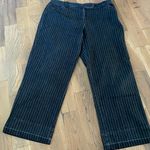 Dress Barn Woman Stripe Black Wide Leg Jeans Size 18W Photo 0