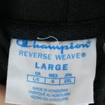 Champion Hoodie Womens L Black Reverse Weave Athletic Heavyweight Sweatshirt Photo 3