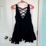 Free People  Women's Size Extra Small Black‎ V-Neck Sequin Top Photo 4