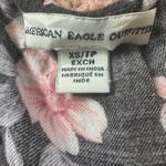 American Eagle  XS Floral Black and Pink Strappy Flowy Tank Top Photo 1