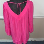 Crown & Ivy Pink Tie Back, Open Back Blouse- Large Photo 1