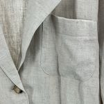 Bonjour  flax blend neutral blazer jacket M beige pockets casual resort work Photo 7