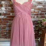 ASOS  Designs Mauve Tulle Sleeveless Button Back Mini Dress Size 8 Photo 0