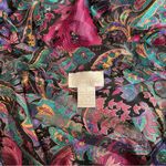 Sears & Roebuck Co Inner Most 80s Purple Paisley Print Lingerie Top Small Black Photo 5