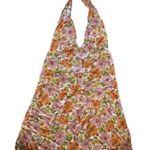 NEW Juniors XL Pink Orange Yellow Floral Retro Halter Dress Photo 6