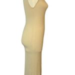 We Wore What Tan Ribbed Sleeveless Tank Midi T Shirt Dress Casual Small S Photo 2