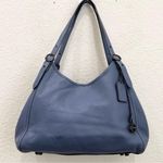 Coach  C4824 Lori Blue Pebbled Leather Gunmetal Hardware Shoulder Bag Photo 1