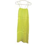ZARA  Satin lime green dress Xs Photo 2