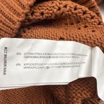 MINKPINK  Cara Crochet Sweater Crop Women Size Small Pointelle Brown Cable Knit Photo 6