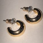 Elegant Gold Tone Dainty Boho Hoop Earrings Photo 1