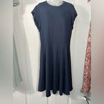 City Chic  Women’s Aubree Frill Shoulder Navy Blue Ponte Crewneck Size 14 NWT Photo 1