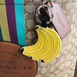 Coach Banana Bright Key Fob Key Chain, Y2K, Collectible Photo 3
