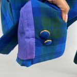 Vintage Al Jean wool plaid fitted blazer 80s Office casual academia size S Photo 7