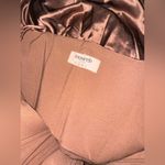 House Of CB NWOT  Reva Satin Gathered Toffee Brown Corset Dress sz S Photo 6
