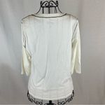 DKNY Donna Karan Cream with Mint Green and Silver Design. Women’s Size Medium Photo 27