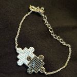 Puzzle Piece Sterling Silver with Black CZ Photo 1