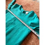 Nicole Miller  New York 100% Linen Turquoise Button Back Top Women’s M Photo 2